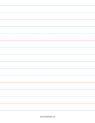 1 1/4 Rule, 5/8 Dotted, 5/8 Skip Handwriting Paper in Portrait Orientation paper