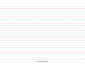 5/8 Rule, 5/16 Dotted, 5/16 Skip Handwriting Paper in Landscape Orientation paper