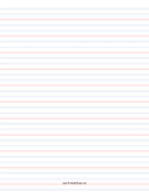 5/8 Rule, 5/16 Dotted, 5/16 Skip Handwriting Paper in Portrait Orientation paper