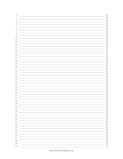 50 Item Numbered Checklist paper