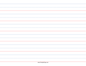 7/8 Rule, 7/16 Dotted, 7/16 Skip Handwriting Paper in Landscape Orientation paper