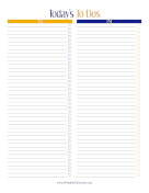 AM PM Checklist paper