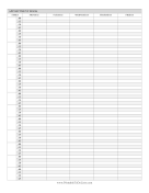 Appointment Book Weekday In 15-Minute Increments paper