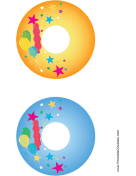 Balloons CD-DVD Labels paper