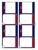 Baseball Card Template paper