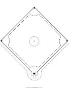 Baseball Diamond Close-Up paper