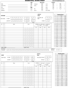 Basketball Score Sheet paper