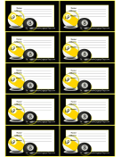 Billiards Luggage Tag paper