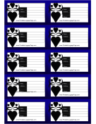 Black Hearts Luggage Tag paper