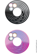 Black Pink Filters Photography CD-DVD Labels paper