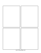 Blank Comic Book Page paper