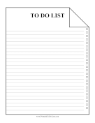 Blank Page To Do List paper