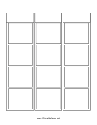 Blank Vertical Comic Strip paper