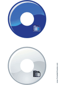 Blue Gray Folder Backups CD-DVD Labels paper