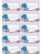 Blue Lotus Luggage Tag paper