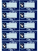 Blue Night Owl Luggage Tag paper