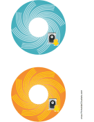 Blue Orange Harddrive Backups CD-DVD Labels paper