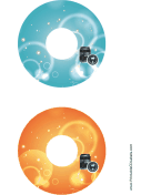 Blue Orange Lenses Photography CD-DVD Labels paper
