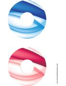 Blue Red Bold Software CD-DVD Labels paper