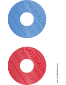 Blue Red Digital Software CD-DVD Labels paper