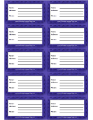 Blue Stitched Luggage Tag paper