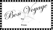 Bon Voyage Gift Tag paper