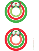 Bow Christmas CD-DVD Labels paper