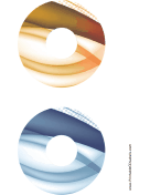 Brown Blue Strong Software CD-DVD Labels paper