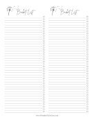 Bucket List paper