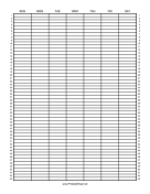 Calendar - 1 Year by Week paper