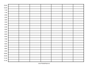 Calendar - 1 Week - Half Days by Half Hour paper