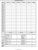 Canasta Scoresheet paper