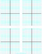 Cartesian Graph (four per page) paper