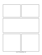 Center Action Comic Page paper
