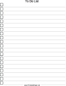 Checklist To Do List paper