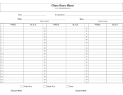 Chess Score Sheet paper
