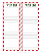 Christmas Gift List paper