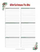 Christmas To Do paper
