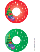 Christmas Tree Christmas CD-DVD Labels paper