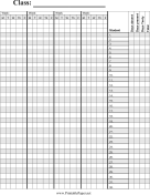 Class Attendance Paper (with space for names) paper