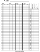 Class Attendance Paper paper