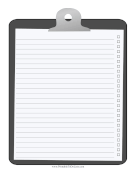 Clipboard Checklist paper