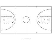 College Mens Basketball Court Diagram paper