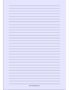 Lined Paper - Light Blue - Wide Black Lines - A4 paper