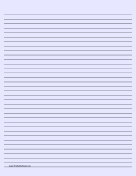 Lined Paper - Light Blue - Medium Black Lines paper