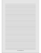 Lined Paper - Light Gray - Narrow Black Lines - A4 paper
