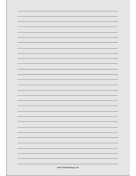 Lined Paper - Light Gray - Wide Black Lines - A4 paper