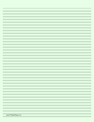 Lined Paper - Light Green - Narrow Black Lines paper