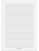 Lined Paper - Pale Gray - Narrow Black Lines - A4 paper