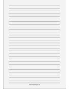 Lined Paper - Pale Gray - Wide Black Lines - A4 paper